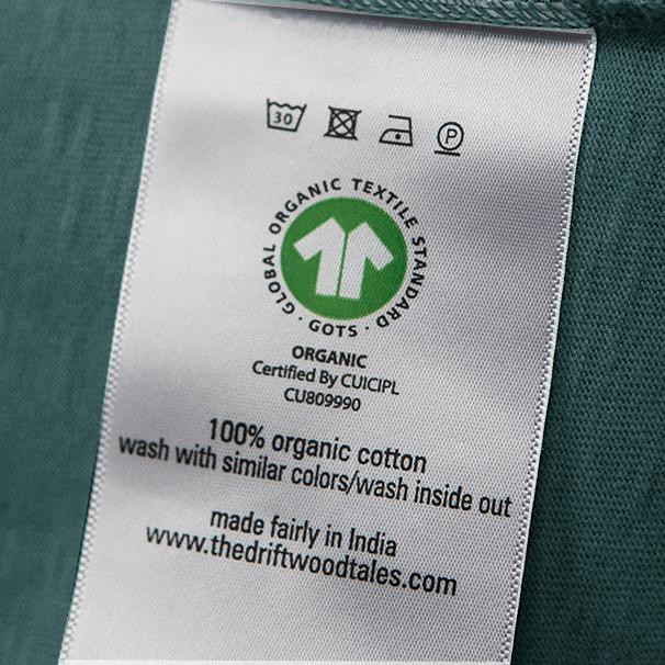Shirt - Organic cotton - petrol - hidden button down from The Driftwood Tales