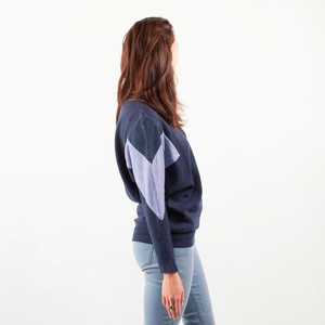 Sweatshirt - AMY - made from 4 different recycled fabrics: blue, blue, denim from The Driftwood Tales