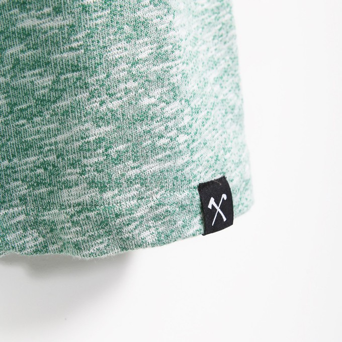 Dress - recycled cotton - green/white melange from The Driftwood Tales