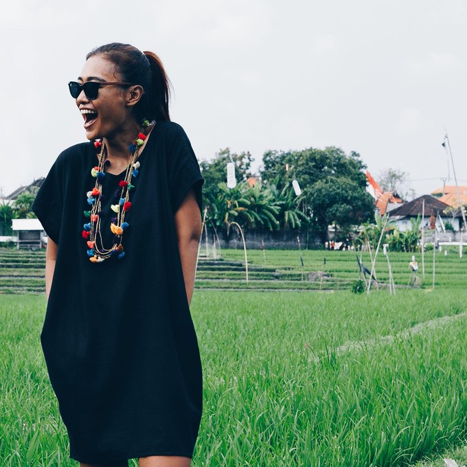 Dress - recycled cotton - black from The Driftwood Tales