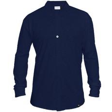 Shirt - Organic cotton - navy blue - hidden button down via The Driftwood Tales