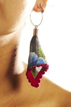 Upcycled earrings - Dark Flowers from The Garland Stories