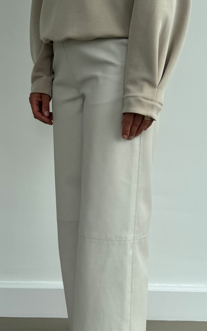 CHARLIE LEATHER WIDE LEG PANTS from The Make