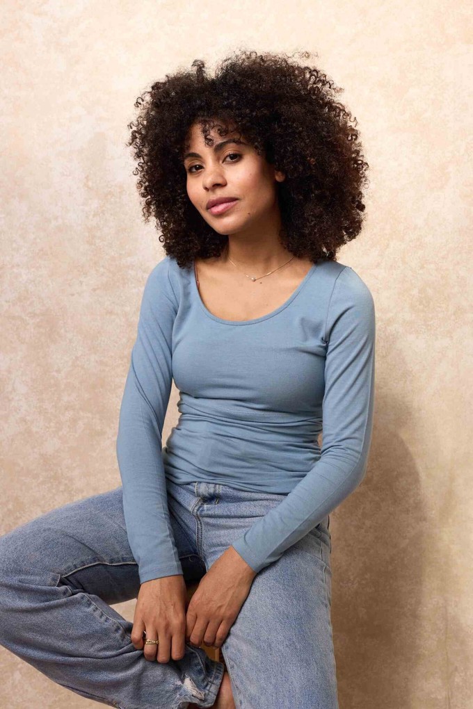 Peek-a-Boob Long Sleeve Nursing Top from Tilbea London