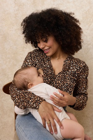 Amba Frill Nursing Shirt from Tilbea London
