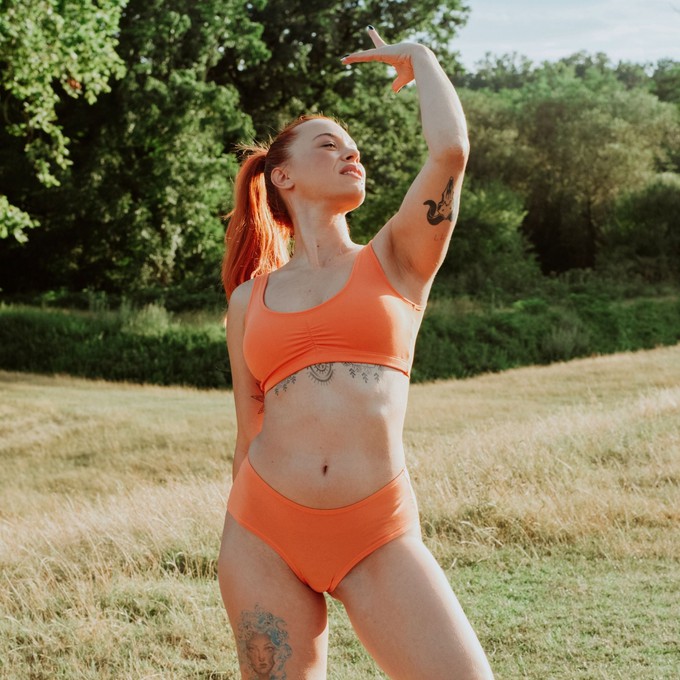 Apricot Organic Cotton Hipster Panty from TIZZ & TONIC
