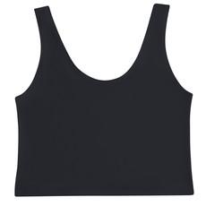 Jet Black Organic Cotton Cropped Tank Top (Classic Fit) via TIZZ & TONIC