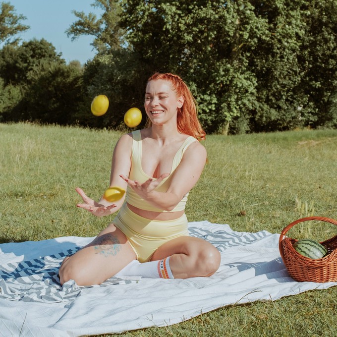 Butter Yellow Organic Cotton Hi-Waist Panty from TIZZ & TONIC