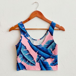 Tropicana Organic Cotton Cropped Tank Top from TIZZ & TONIC