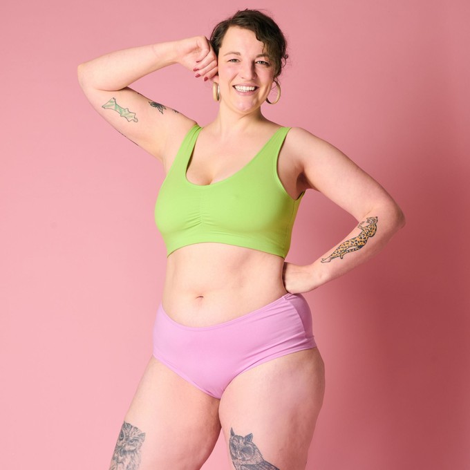 Electric Pistachio Organic Cotton Soft Bra from TIZZ & TONIC