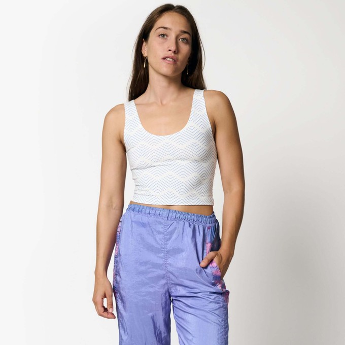Santorini Organic Cotton Cropped Tank Top from TIZZ & TONIC