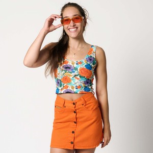 Flora Organic Cotton Cropped Tank Top from TIZZ & TONIC