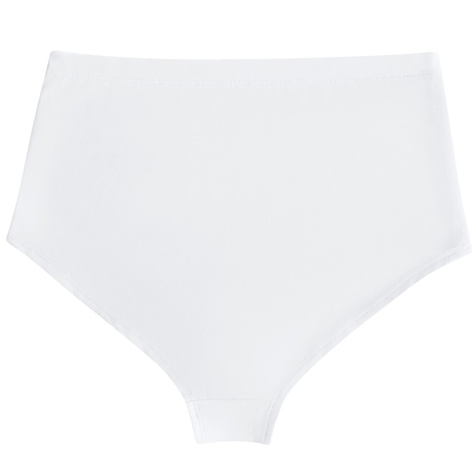 White Organic Cotton Hi-Waist Panty from TIZZ & TONIC