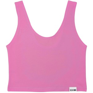 Bubblegum Organic Cotton Cropped Tank Top from TIZZ & TONIC