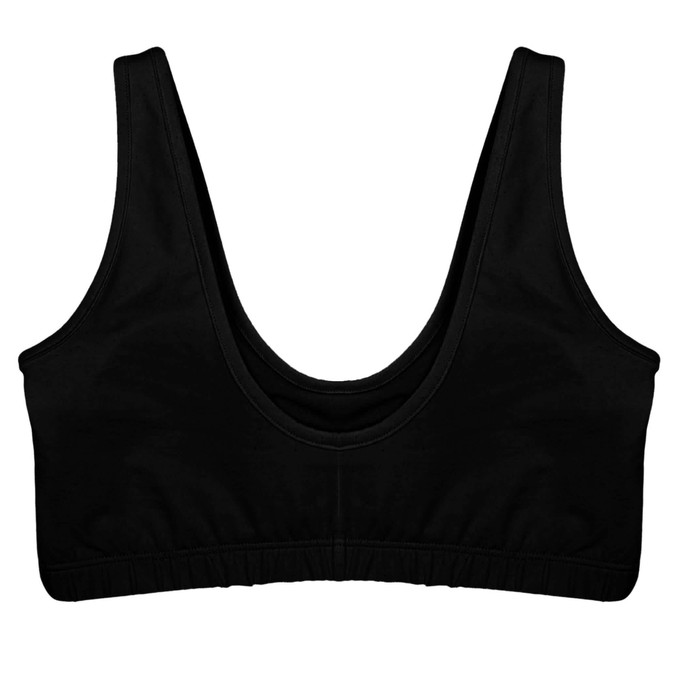 Black Organic Cotton Padded Soft Bra from TIZZ & TONIC