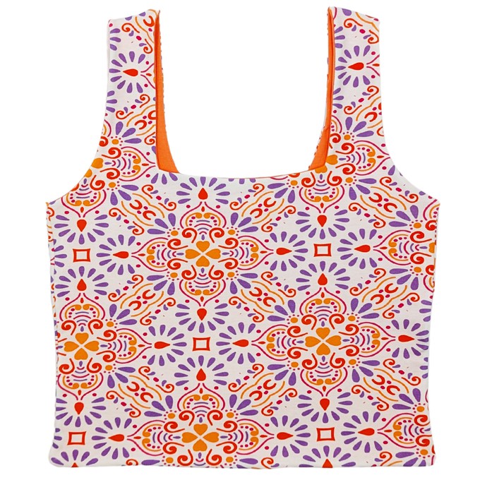 Mediterranean + Apricot Supima Cotton Reversible Tank Top from TIZZ & TONIC