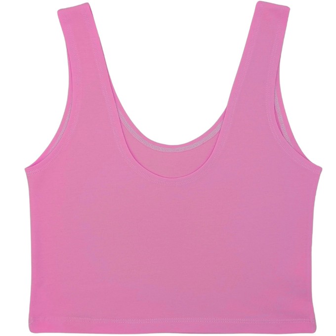 Bubblegum Organic Cotton Cropped Tank Top from TIZZ & TONIC