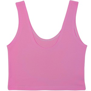 Bubblegum Organic Cotton Cropped Tank Top from TIZZ & TONIC