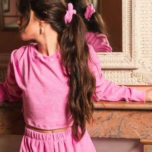 Fuzzy Velour Supima Cotton Scrunchies from TIZZ & TONIC