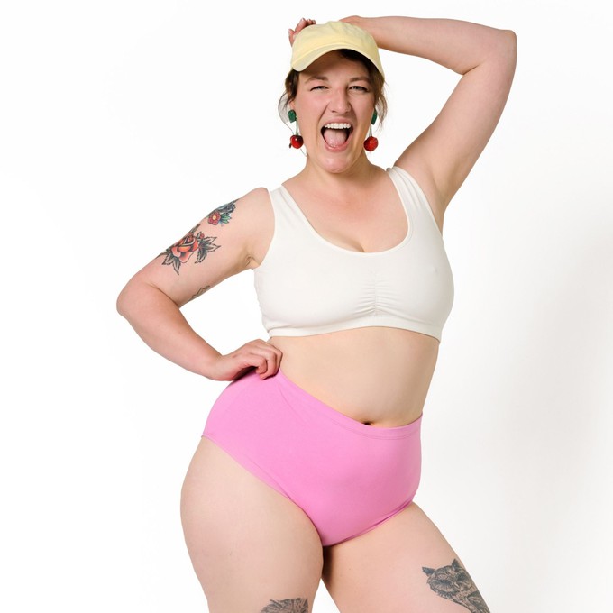 White Organic Cotton Padded Soft Bra from TIZZ & TONIC