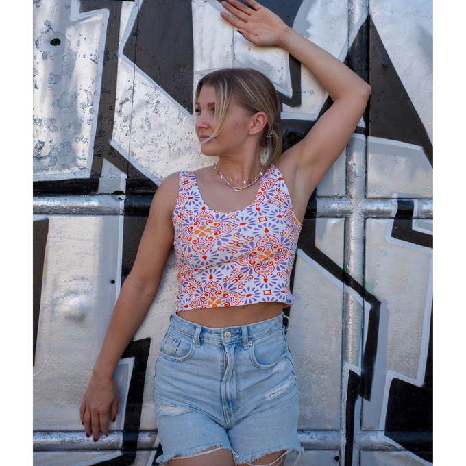 Mediterranean Organic Cotton Cropped Tank Top (Lightweight Fit) from TIZZ & TONIC