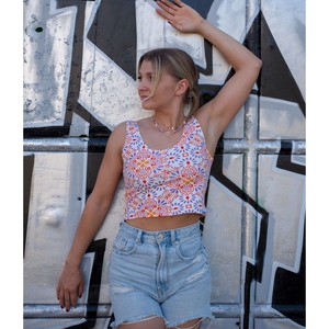 Mediterranean Organic Cotton Cropped Tank Top (Lightweight Fit) from TIZZ & TONIC