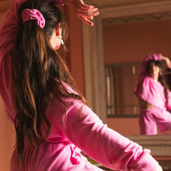 Fuzzy Velour Supima Cotton Scrunchies from TIZZ & TONIC