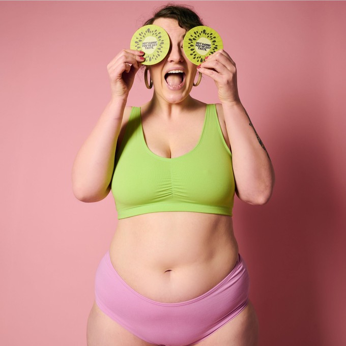 Electric Pistachio Organic Cotton Soft Bra from TIZZ & TONIC
