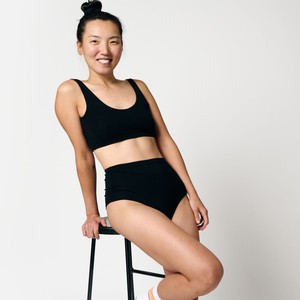 Black Organic Cotton Soft Bra from TIZZ & TONIC