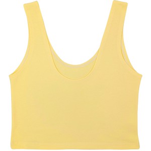 Butter Yellow Organic Cotton Cropped Tank Top (Classic Fit) from TIZZ & TONIC