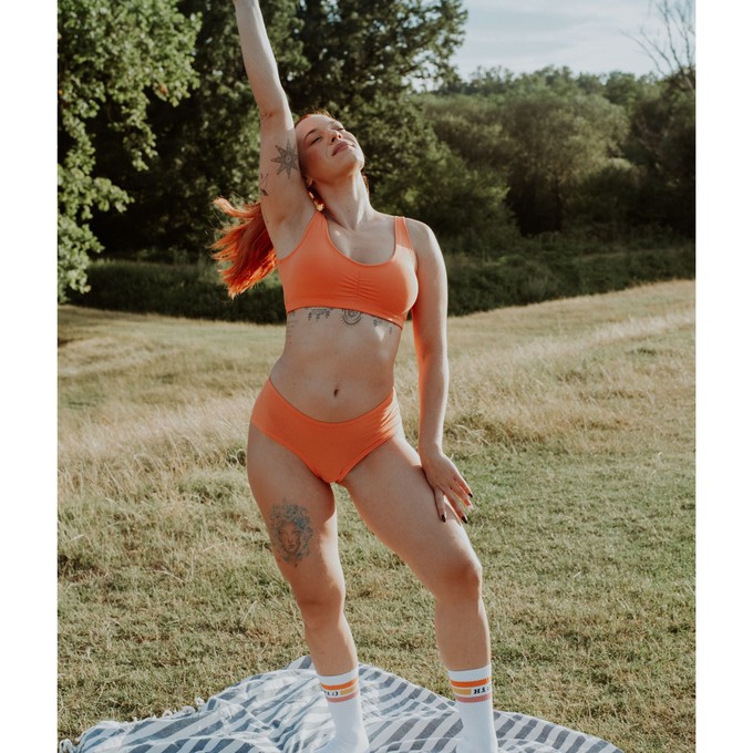 Apricot Organic Cotton Hipster Panty from TIZZ & TONIC