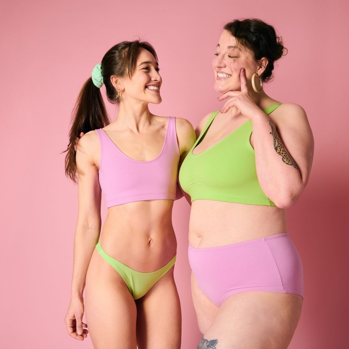 Electric Pistachio Organic Cotton Soft Bra from TIZZ & TONIC