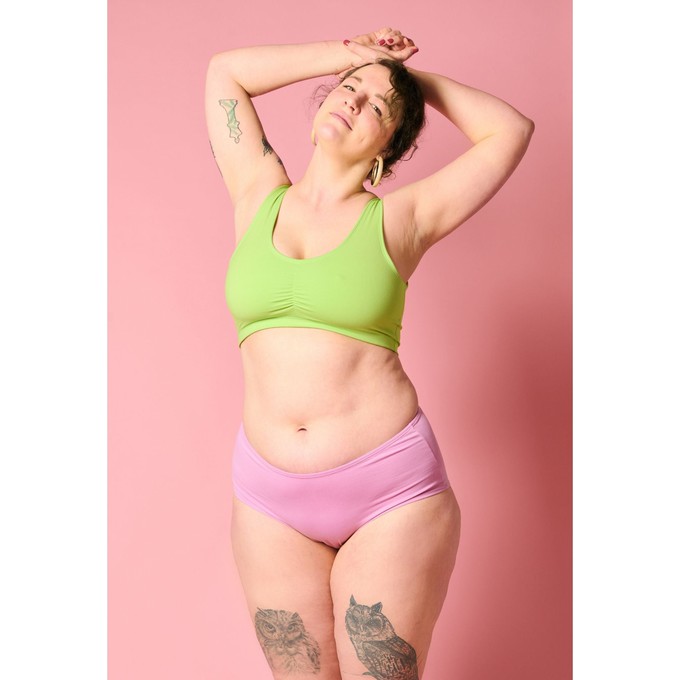 Electric Pistachio Organic Cotton Soft Bra from TIZZ & TONIC