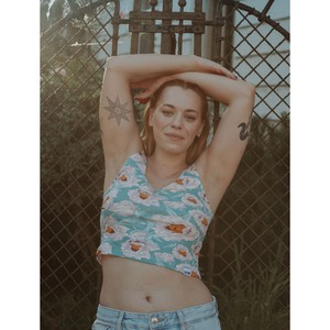 Blossom Organic Cotton Cropped Tank Top (Lightweight Fit) from TIZZ & TONIC
