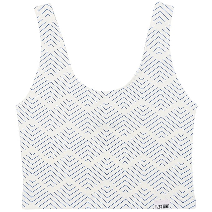 Santorini Organic Cotton Cropped Tank Top from TIZZ & TONIC