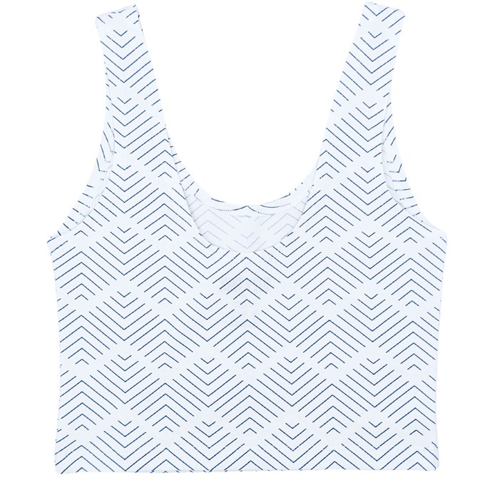 Santorini Organic Cotton Cropped Tank Top from TIZZ & TONIC