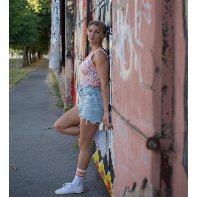 Mediterranean Organic Cotton Cropped Tank Top (Lightweight Fit) from TIZZ & TONIC