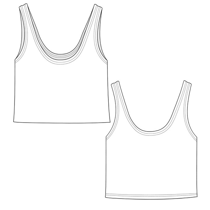 Tropicana Organic Cotton Cropped Tank Top from TIZZ & TONIC
