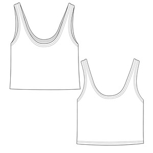 Tropicana Organic Cotton Cropped Tank Top from TIZZ & TONIC