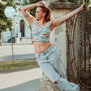 Blossom Organic Cotton Cropped Tank Top (Lightweight Fit) from TIZZ & TONIC