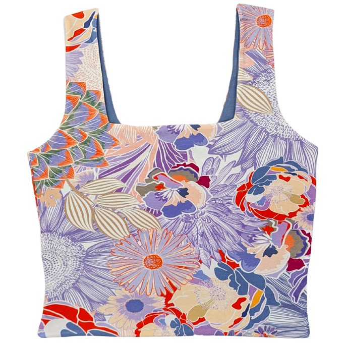 Aura + Foxy Grey Supima Cotton Reversible Tank Top from TIZZ & TONIC
