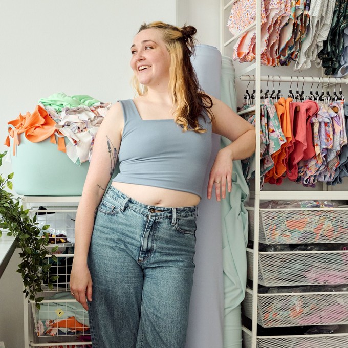 Foxy Grey Supima Cotton Reversible Tank Top from TIZZ & TONIC