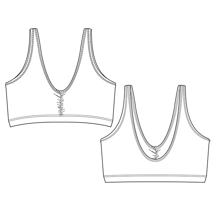Black Organic Cotton Padded Soft Bra from TIZZ & TONIC