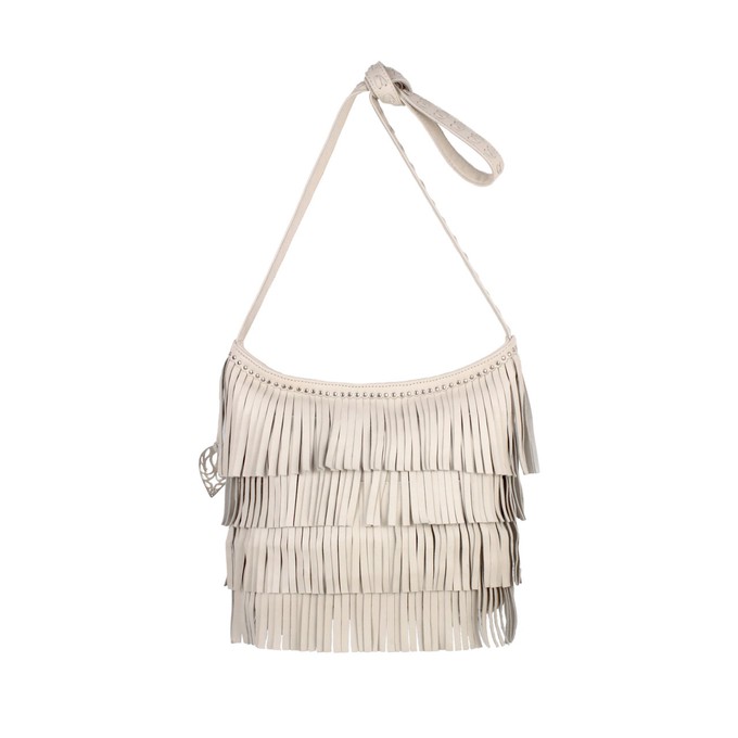 Luna leather fringebag crossbody - Ivory white from Treasures-Design