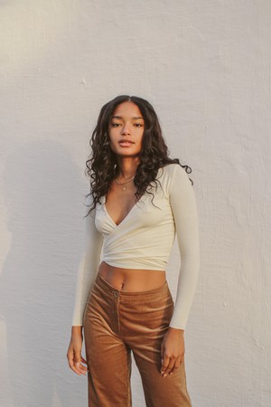 Kaya Wrap Top Creme - morena isabel from Troo
