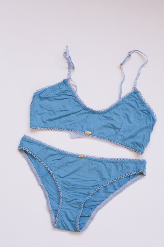 Blue Bamboo Crop Bralette from Troo