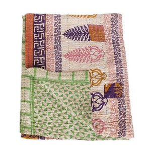 Cotton sari kantha scarf | lapha from Tulsi Crafts