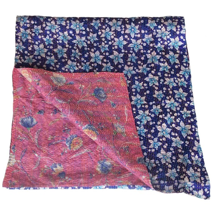 Silk sari kantha scarf big | tara from Tulsi Crafts