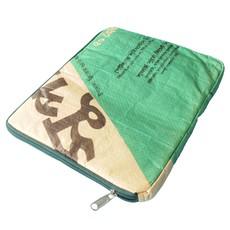 Tablet sleeve made of recycled cement sacks from Tulsi Crafts