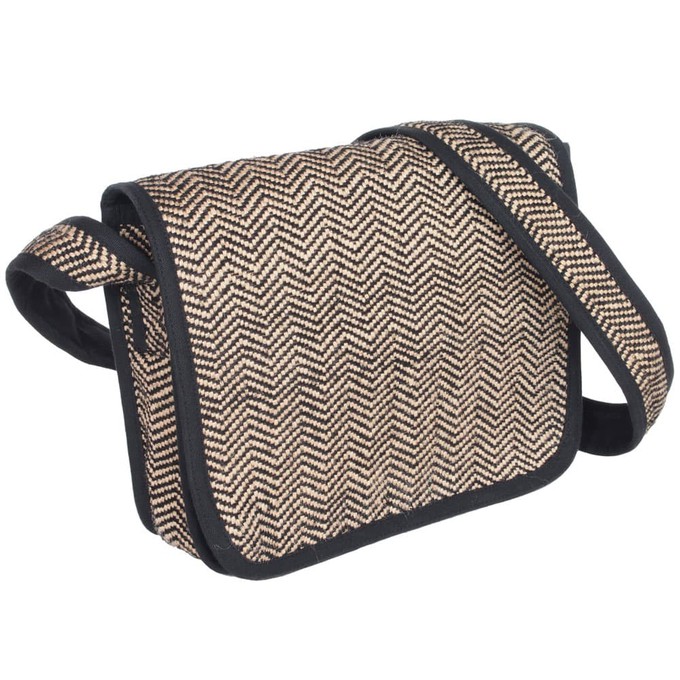 Jute shoulder bag | ansa black from Tulsi Crafts